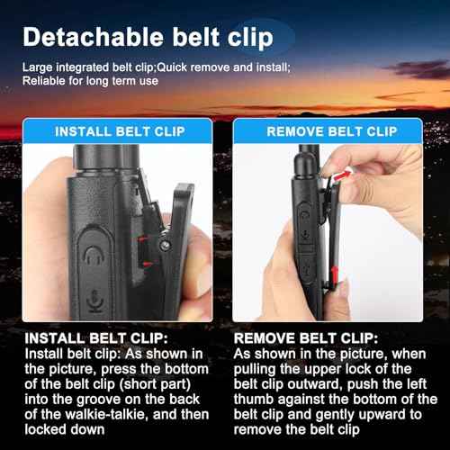 Baofeng T26 Walkie Talkies Long Range, Rechargeable Li-ion Battery 16 FRS Channel Two Way Radios with Earpieces for Adults, Handheld Mini Compact Walky Talky with Type-C Charging