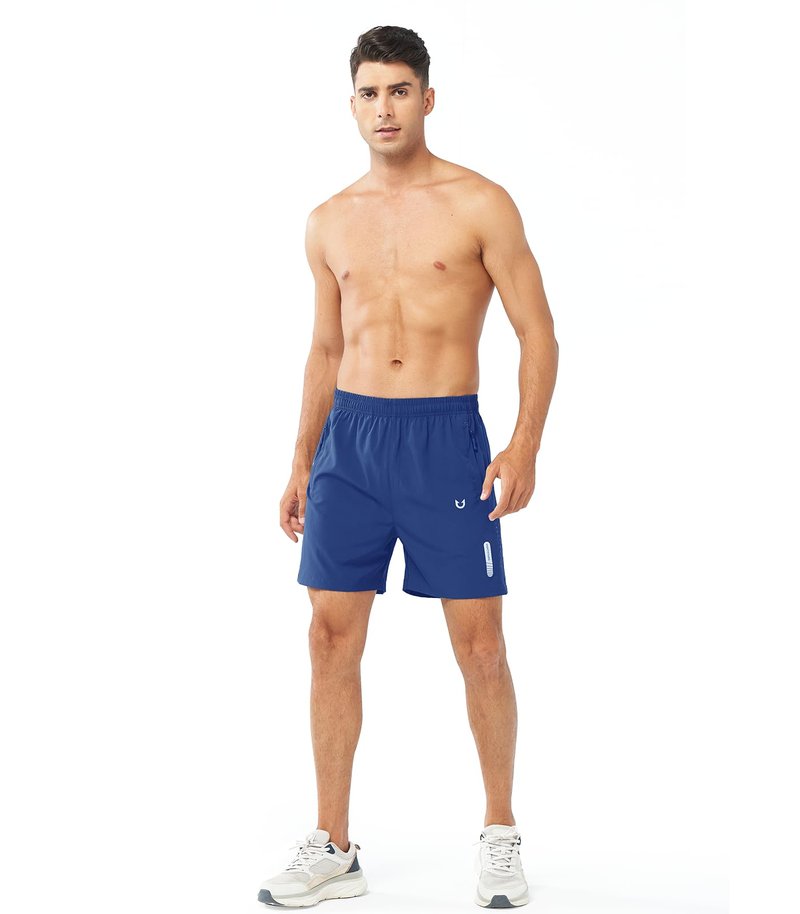 NORTHYARD Men's Athletic Running Shorts Gym Workout 7"/9"/5" Quick Dry Lightweight Sports Basketball Tennis 3 Zipper Pockets ROYALBLUE-5inch 4XL