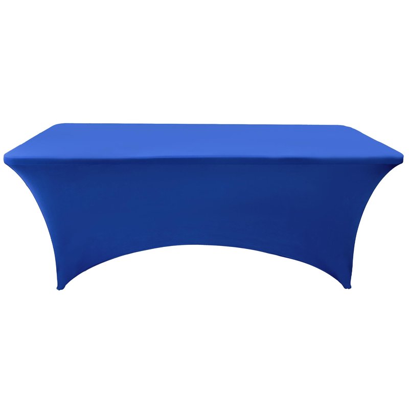 ZarzaaSik 6-Pack 6ft Spandex Table Covers for Rectangle Standard Folding Tables - Wrinkle Resistant Stretch Tablecloths - Ultimate Fitted Table Protector for Parties, Trade Shows, Wedding