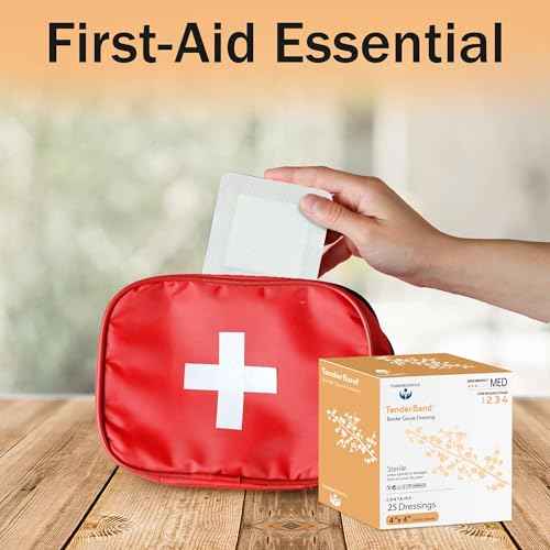 Bordered Gauze Island Dressing 4x4-25 Wound Bandages for Wound Protection - Good for Hospitals, Medical Facilities, First Aid Kits, and More