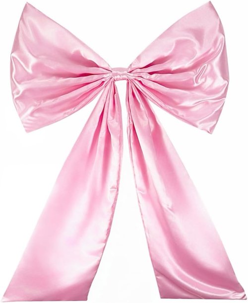 Giant Large Satin Ribbon Bow - 25x40 Inch Pink Bow for Wedding, Party & Home Decor