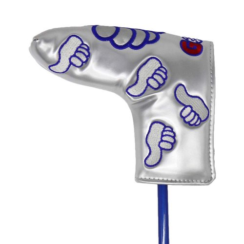 HISTAR Thumb Design PU Golf Putter Head Covers Headcover with Magnetic for Scotty Cameron Taylormade and Other All Brands Blade Headcovers (Silver)