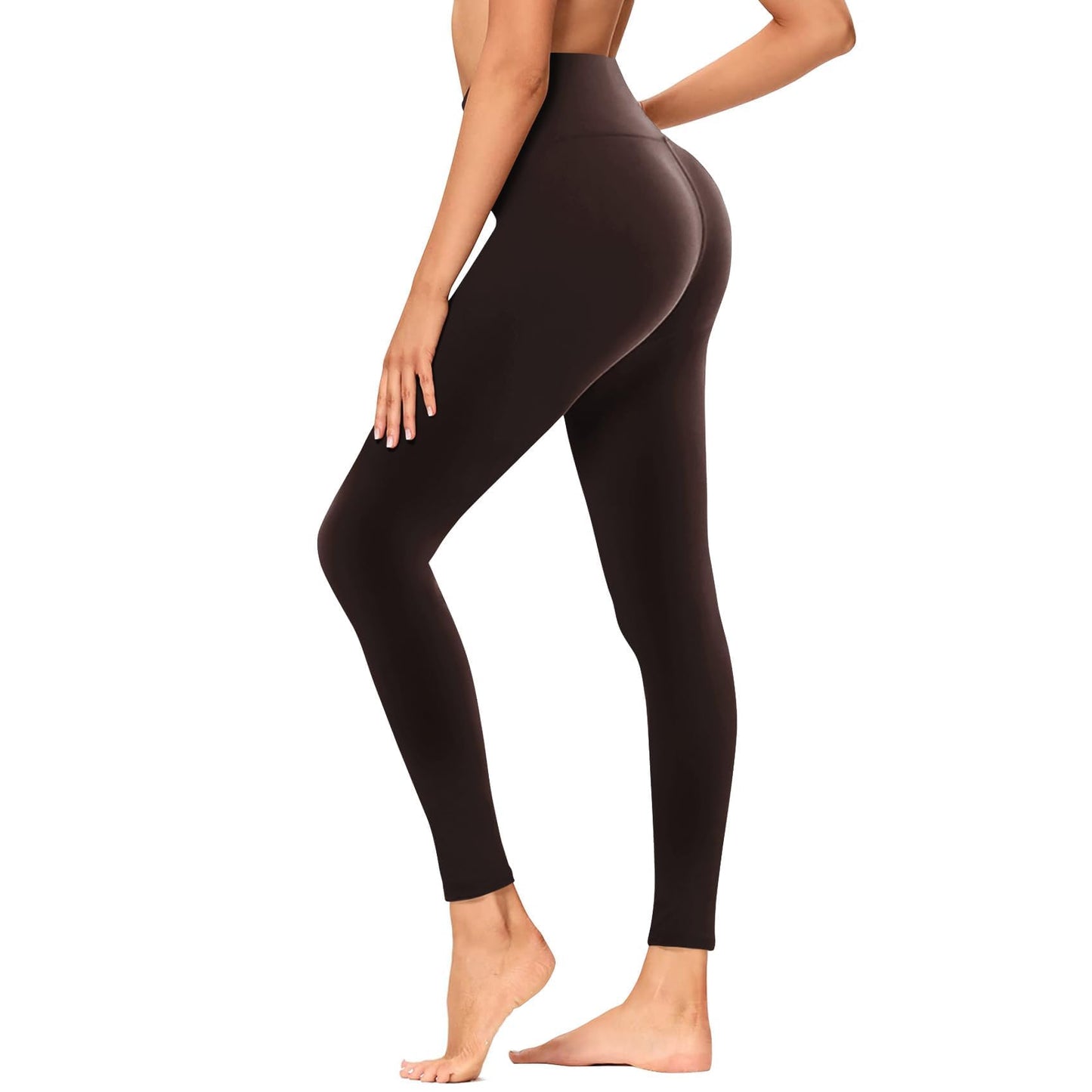 GAYHAY High Waisted Leggings for Women - Soft Opaque Slim Tummy Control Printed Pants for Running Cycling Yoga Mulberry Purple