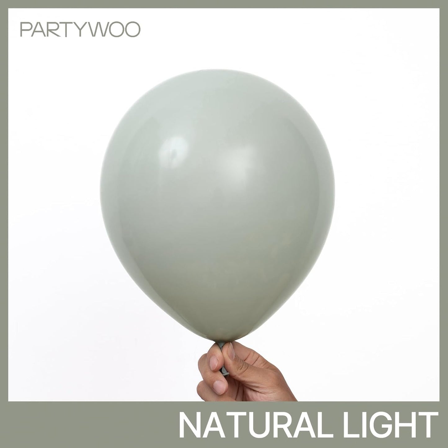PartyWoo Dusty Green Balloons - 140-Piece Boho Balloon Arch Kit for Jungle Birthday Decor | 5-12 Inch Sizes
