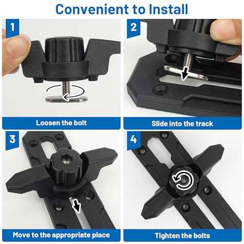 Kayak Anchor Cleat for Kayak Track Mount, Rope Cleat for Kayak Rail Mount Accessories, 1 Pack, Black