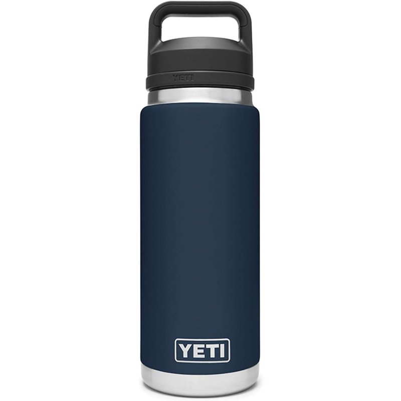 YETI Rambler 26 oz Bottle, Vacuum Insulated, Stainless Steel with Chug Cap, Navy