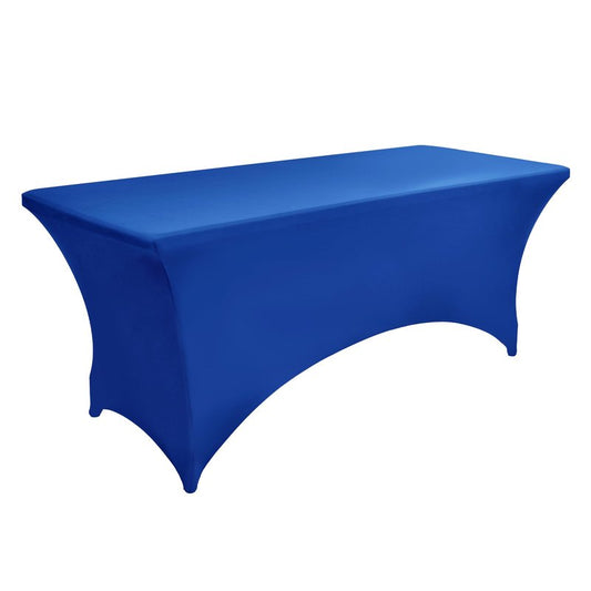 ZarzaaSik 2-Pack 4ft Spandex Table Covers for Rectangular Folding Tables - Wrinkle Resistant Stretch Tight Table Cloths - Ultimate Fitted Table Protector for Parties, Banquet, and Wedding