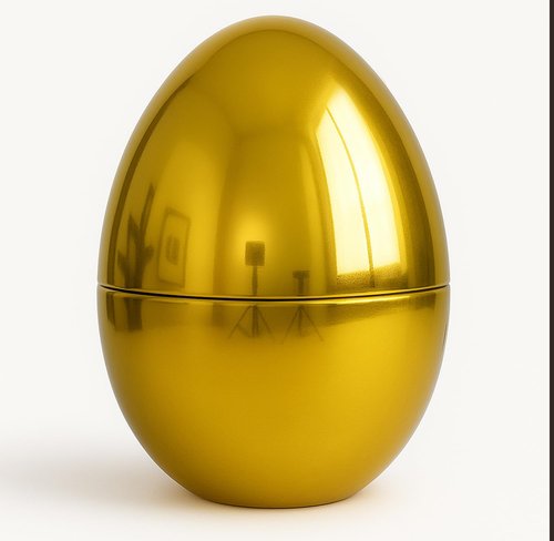 GiftExpress Jumbo Easter Egg - 10" Tall x 7" Wide Extra Large Empty Plastic Eggs - Perfect Kids & Adult Party Toys for Gift Baskets or Egg Hunt Decor - 1 Piece, Gold