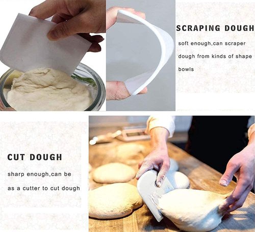 Danish Dough Whisk, Sourdough Tools For Bread Mixer, Dutch Style Bread Whisk For Sourdough Cooking Kitchen with Stainless Steel Danish Sourdough Whisks Bread Mixer 13" and Dough Scraper