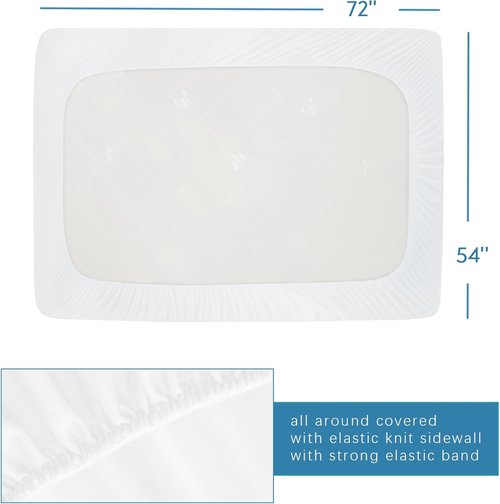 Full Terry Mattress Protector by Sleeper Sofa - Waterproof, Ultra Soft & Breathable, Fits 54''×72'' Up to 8'' Depth