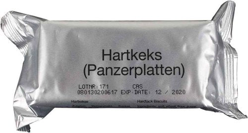 Genuine German Army Survival Food Pack - 4 Hardtack Biscuit Packs (125g) - NATO MRE Crackers