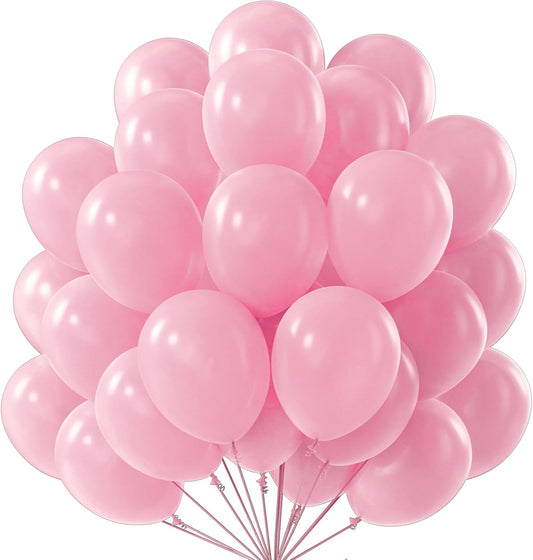 PartyWoo Pearl Pink Balloons - 50 Pcs 12 Inch Latex Helium Balloons for Weddings & Baby Showers