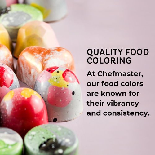 Chefmaster Napa Red Candy Color | True-Tone Shades | Oil-Based | Professional-Grade Dye | Chocolate, Strawberries, Cake Pops | Decorating | Easy-to-Use | Manufactured in the USA | 2 oz