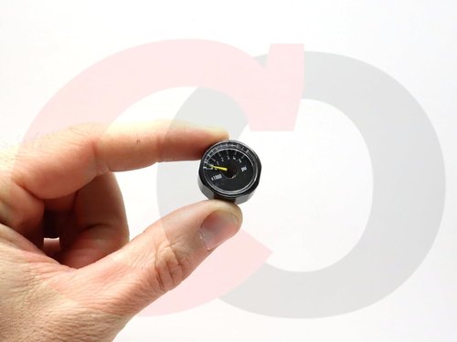 5000 PSI Paintball Air Tank Gauge - Captain O-Ring Black, Fits 3000 & 4500 PSI Tanks