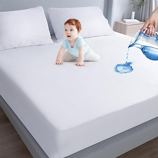 Skiennix Waterproof Mattress Protector - Full XL Size | Breathable, Noiseless, Skin-Friendly Cover