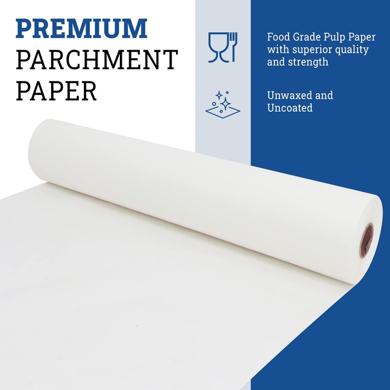 Reli. Parchment Paper Roll (15" x 250 ft) w/Dispenser Box, White | Parchment Paper for Baking & Air Fryer | Food Grade Baking Liners | Non-Stick, Cooking Liner for Grilling & Steaming