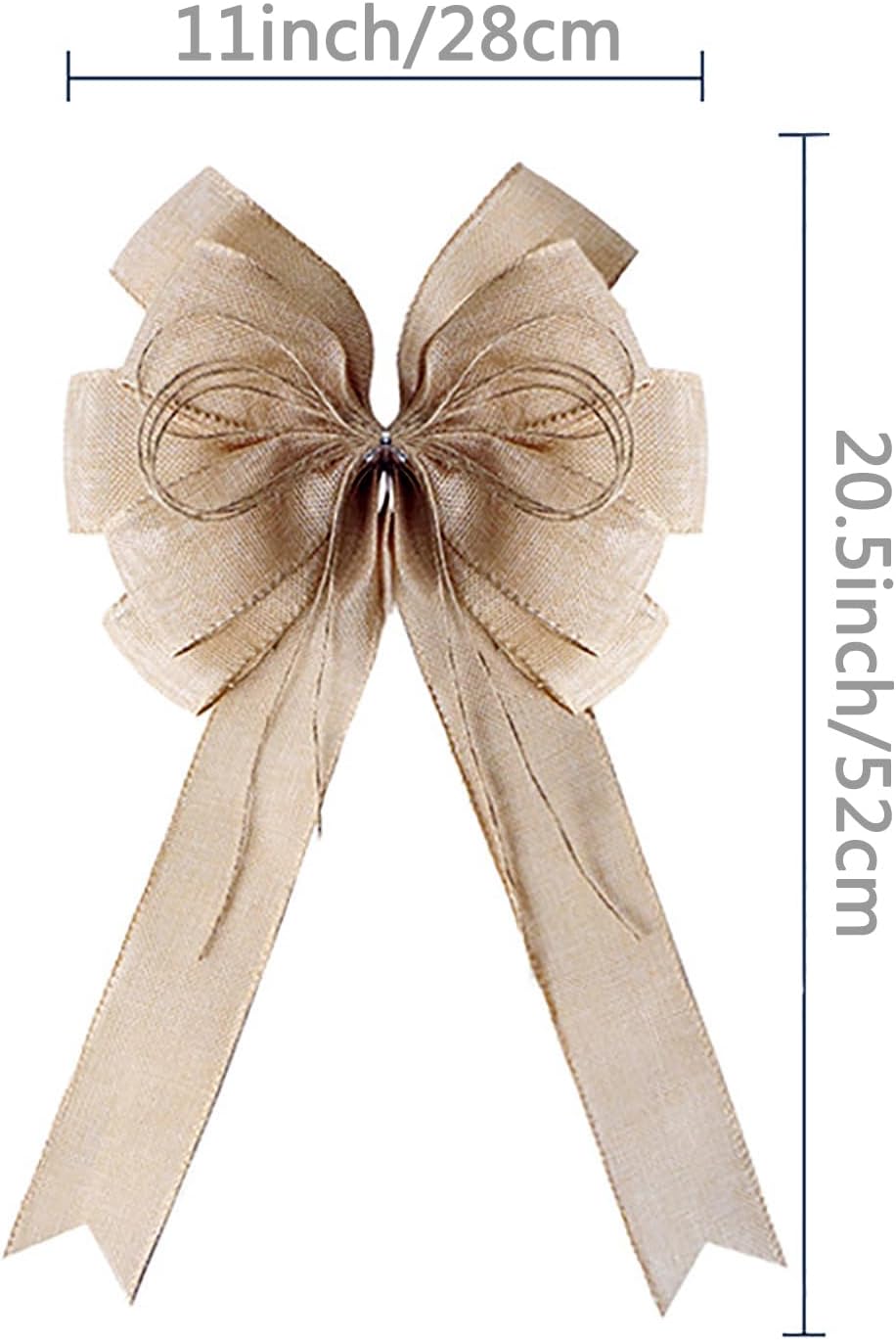 Jute Burlap Wreaths by [Brand Name] - Large Door Bows for Christmas, Weddings & Holiday Decor