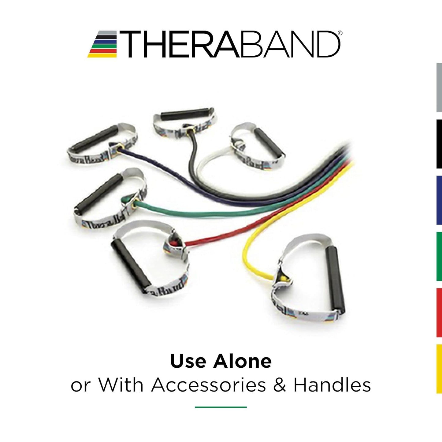 THERABAND Professional Resistance Tubes - Heavy Duty Latex Elastic for Therapy & Workouts, 50 Inch, Black