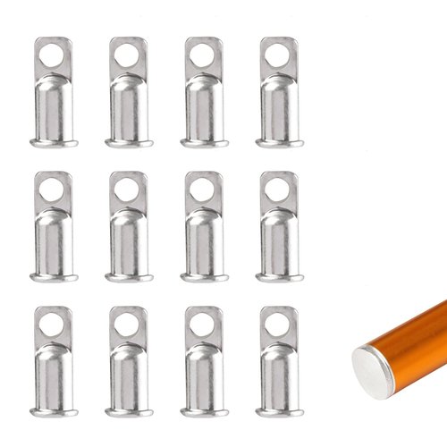 BRILLIANCE4U Aluminum Tent Pole End Tips Replacement, Flat Tent Pole End Caps 12 Pack for 8.5mm (0.33") Aluminum Poles