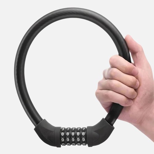 Bike Lock,Black Heavy Duty Anti Theft Bike U Locks,Upgraded High Security 5 Digit Resettable Combination Password Bicycle U-Lock,17.4mm Thicken Steel Shackle Locks for Electric Bike,Scooter,Motorcycle