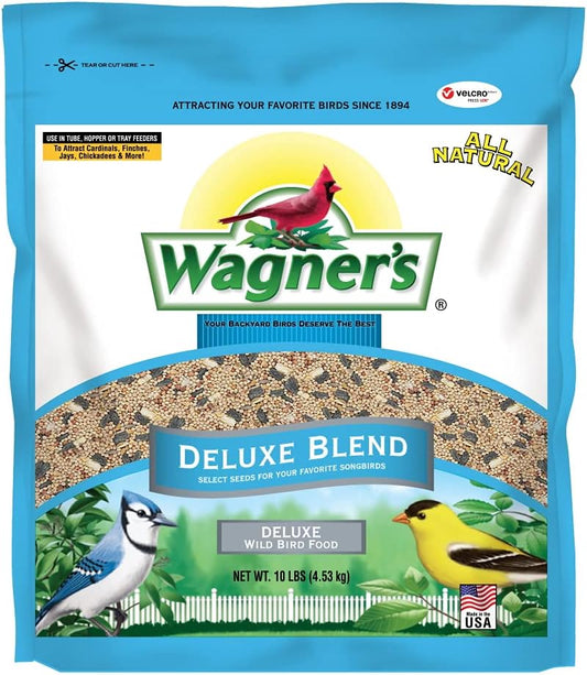 Wagner's 13008 Deluxe Wild Bird Food - Premium 10 lb Bag for Attracting Backyard Birds