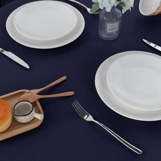 sancua 2 Pack Navy Tablecloth 60 x 84 Inch, Rectangle 4 Feet Table Cloth - Stain and Wrinkle Resistant Washable Polyester Table Cover for Dining Tables, Buffet Parties and Camping