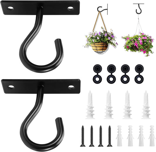 Skiennix Ceiling Hooks - 2.5-Inch Plant Hangers for Indoor/Outdoor Use | Durable Wall Hooks for Pots & Decor