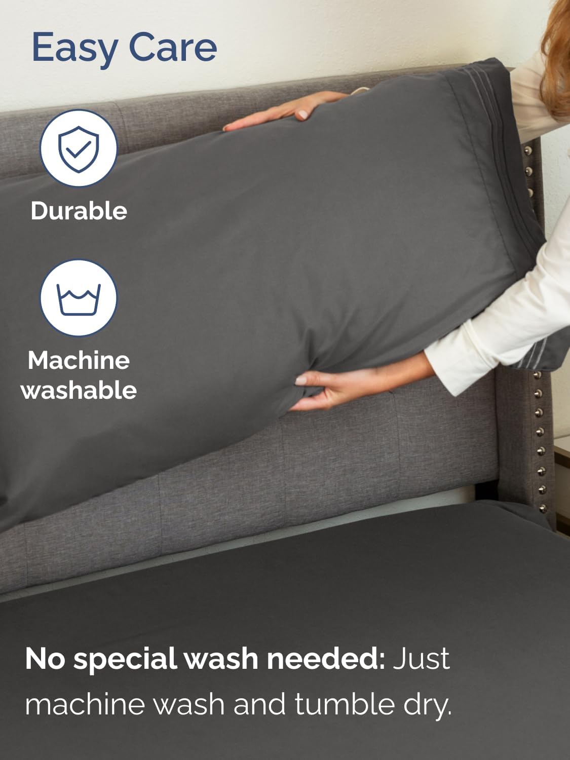 Skiennix Extra Deep Full Sheet Set - 6 Piece Breathable Cooling Sheets - Hotel Luxury Bedding - Charcoal Color