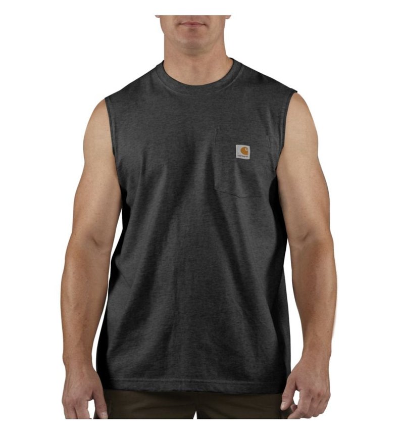 Carhartt Men's Dearborn Relaxed Sleeveless T-Shirt, Black, XX-Large
