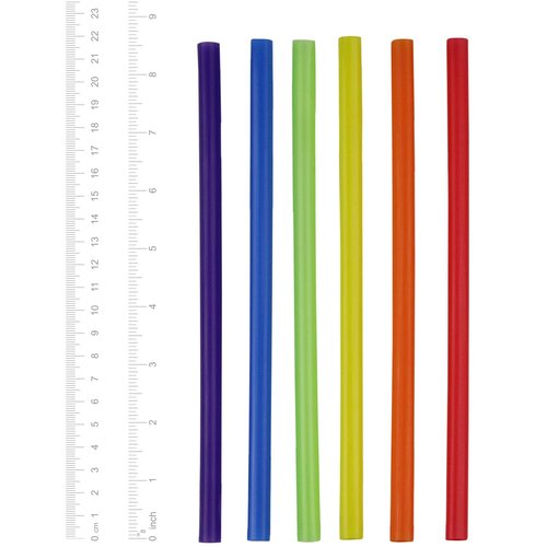 Comfy Package, [100 Count] Jumbo Plastic Smoothie Straws - 8.5"High - Assorted Colors