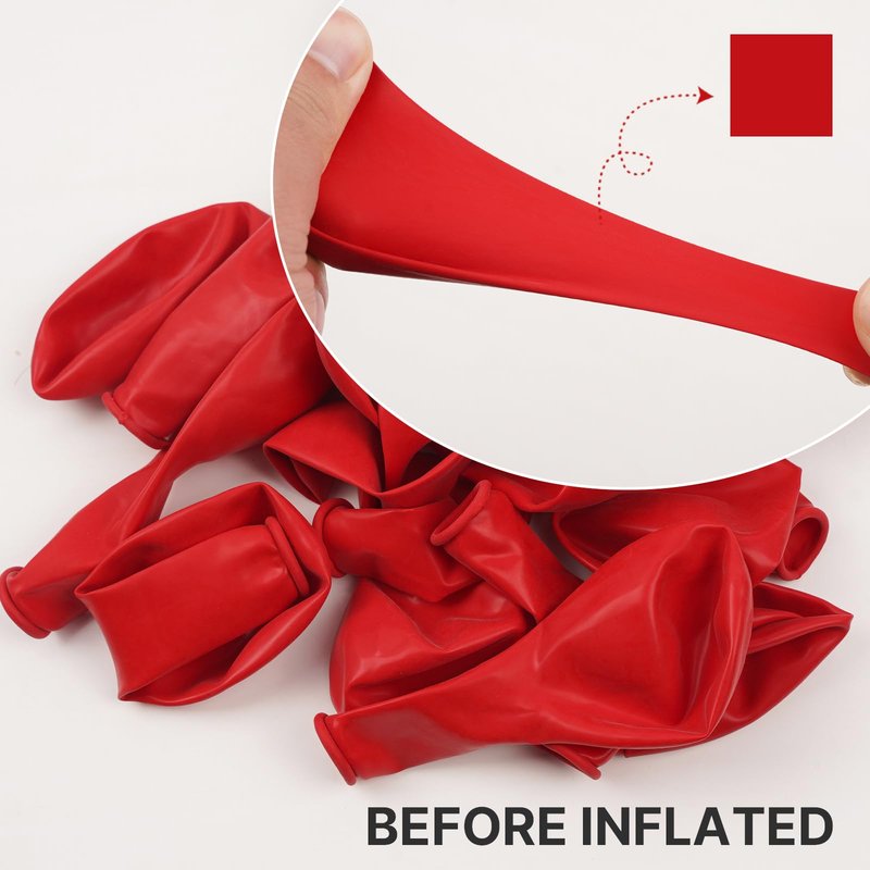 PartyWoo Red Balloons 50pcs 12 Inch Red Helium Balloons for Birthday Graduation Bachelorette Citizenship Firefighter Strawberry Anniversary Cherry Casino Movie Theme Party Decorations Red-Y57