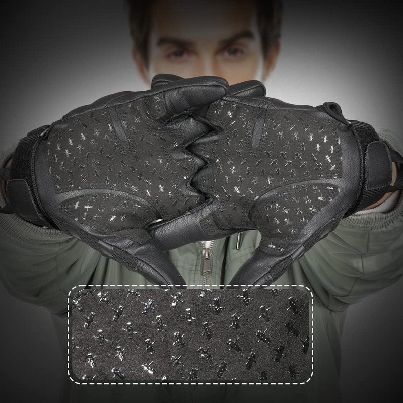 WTACTFUL Touch Screen Motorcycle Tactical Gloves for Men Airsoft Paintball Gear MTB Bike Cycling Cross-Country Motorbike ATV Hunting Hiking Riding Driving Work Outdoor Full Finger Gloves S Black