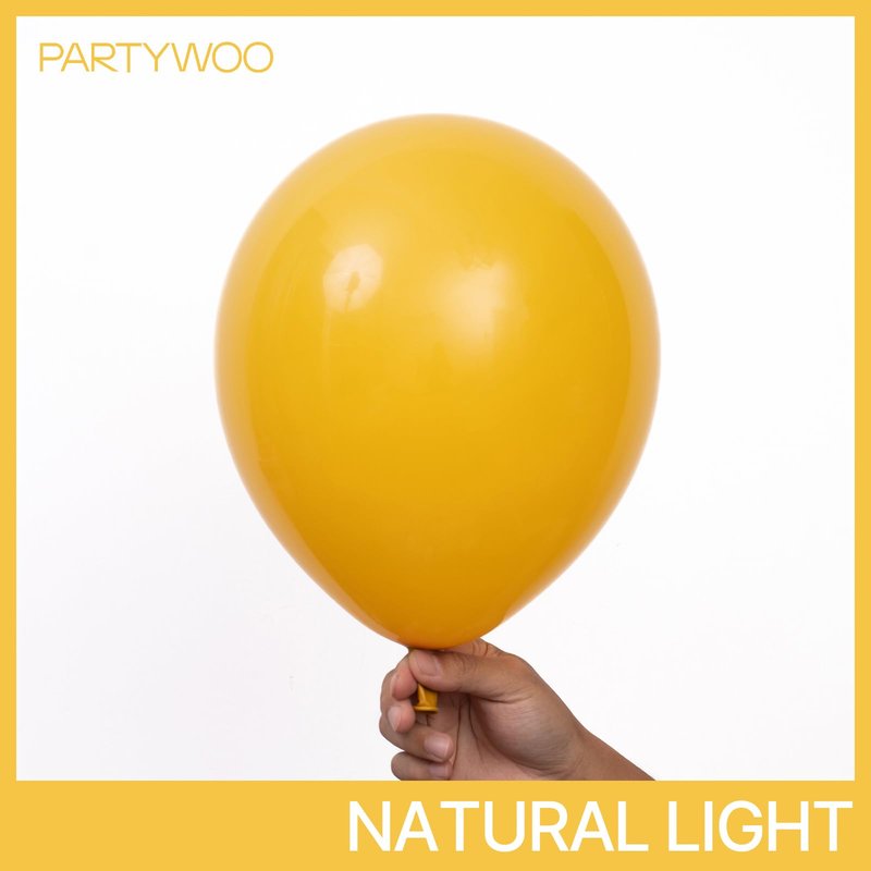 PartyWoo Mustard Yellow Balloons 100pcs 12 Inch Boho Netural Fall Balloons for Birthday Engagement Baby Shower Anniversary Bee Sunflower Little Cutie Thanksgiving Party Decorations Yellow-F57