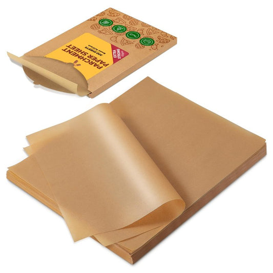 Katbite 200Pcs 9x13 inch Heavy Duty Unbleached Parchment Paper, Parchment Paper Sheets for Baking Cookies, Cooking, Frying, Air Fryer, Grilling Rack, Oven(9x13 Inch)