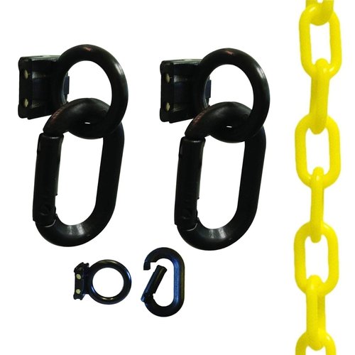 2-Inch Yellow Plastic Chain Loading Dock Kit - Mr. Chain (Model 72302)