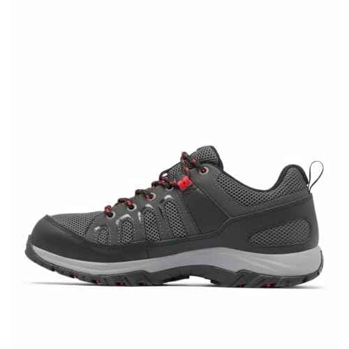 Columbia Men's Granite Trail Waterproof, Shark/Mountain Red, 14