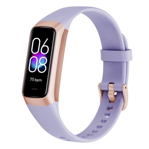 ZKSSGY Fitness Tracker with 24/7 Heart Rate Blood Oxygen Sleep Monitor,Activity Tracker with 1.1" AMOLED Touch Color Screen, Multiple Sport Modes Step Counter,IP68 Waterproof for Women Men (Purple)