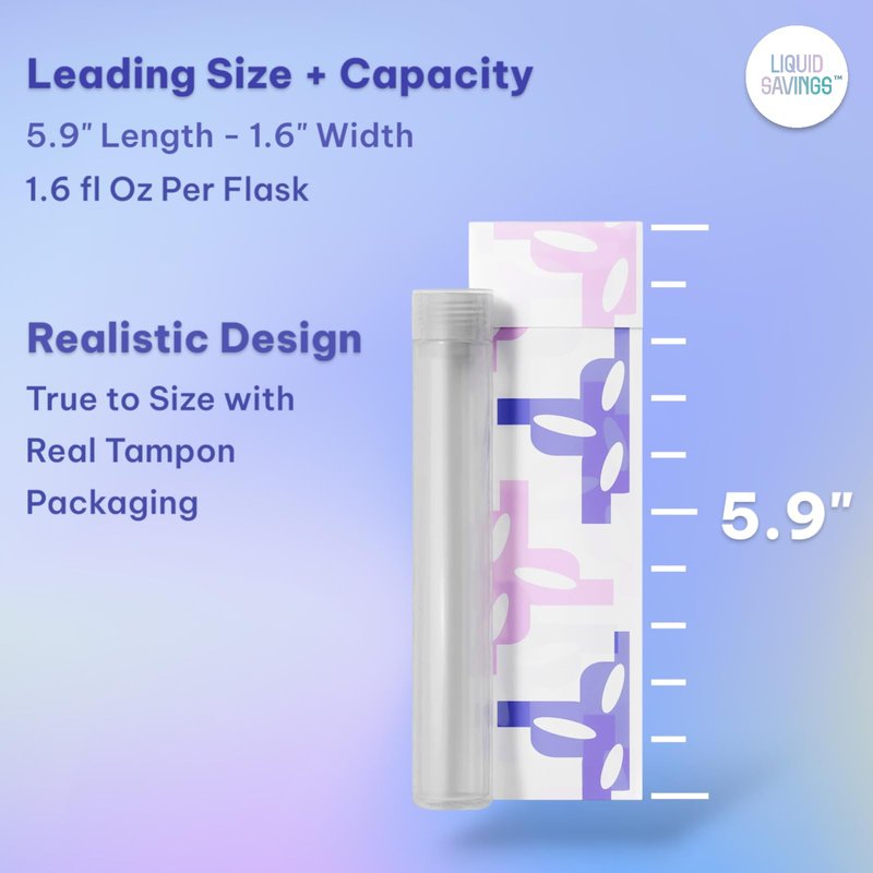 Tampon Flask Set (12 Pack), Reusable Travel Liquid Containers, Discreet Mini Bottles with Wrappers, Leak Resistant Refillable Flasks for Trips, Events & Storage
