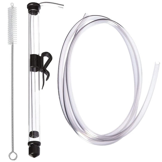 Fermtech Auto-Siphon Mini 15" with 6 Feet Food-Grade Tubing, Wand, & Brush Clamp - Essential Home Brewing Equipment Kit for Wine, Beer, and Kombucha Transfer - For Beginners and Bottling Supplies