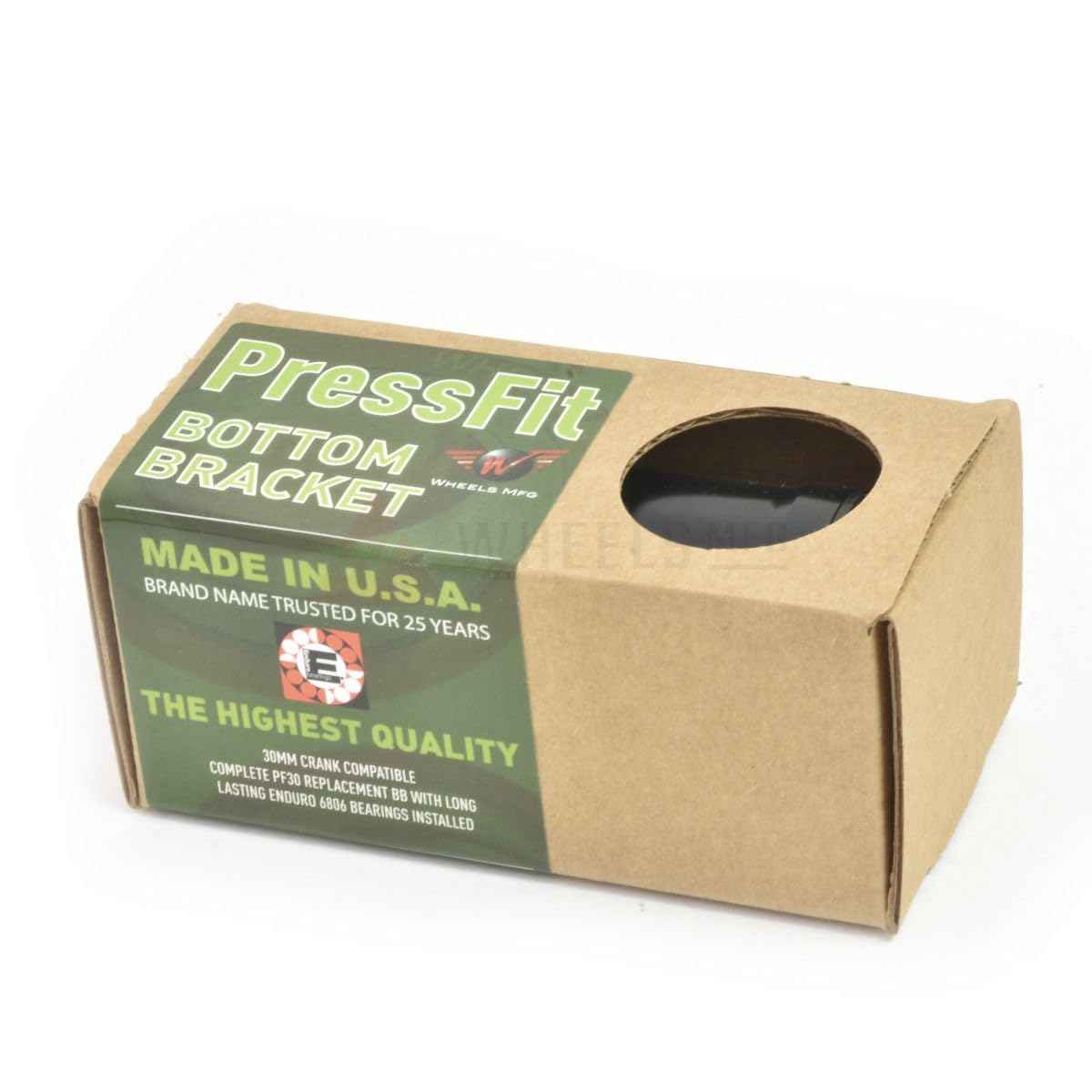 PF30 Threaded Angular Contact Bearings for 30mm Bikes - Wheels Manufacturing, Black