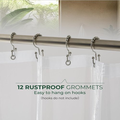 Harborest Clear Shower Curtain Liner - Waterproof PEVA Plastic with Suction Cups & Magnets | 72 x 72 Inches