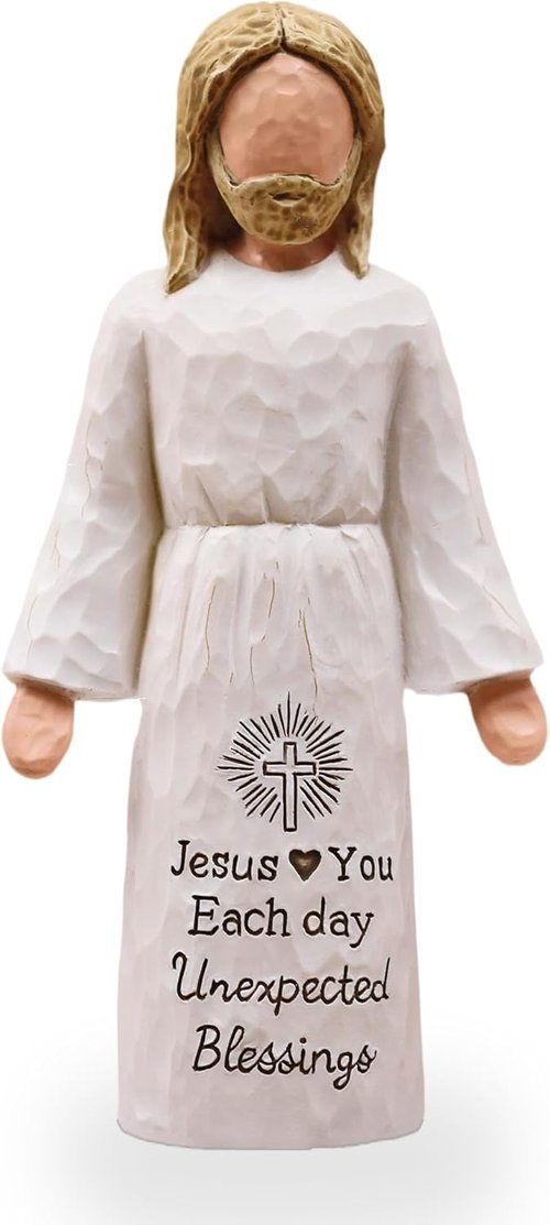 Jesus Gifts - Hand-Painted Sculpted Figurine | Perfect Gift for Catholic Women