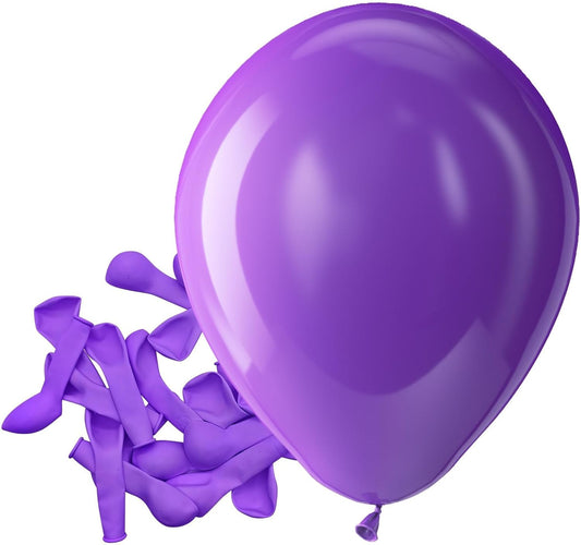 Bezente Purple Balloons - 150 Pack 5-Inch Matte Latex Helium Balloons for Parties & Events