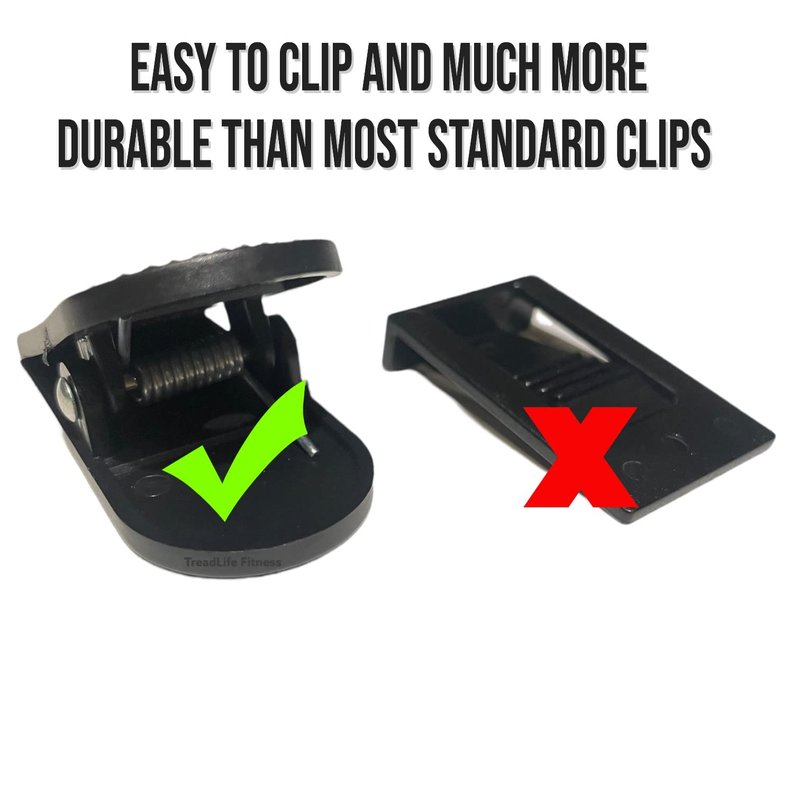 TreadLife Fitness Universal Treadmill Key Replacement Clip | Spring Loaded, Heavy Duty