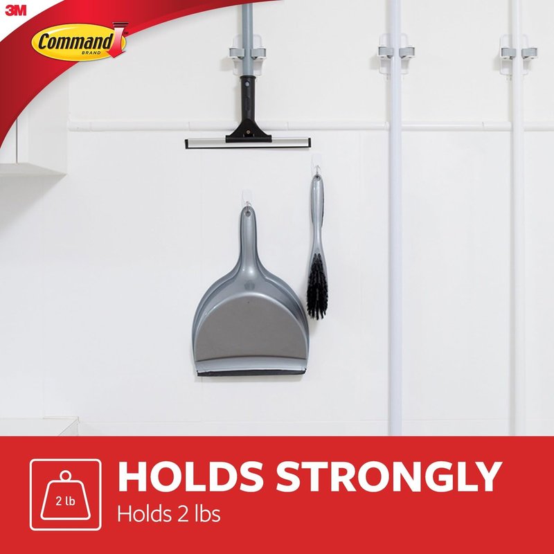 Command Medium Wire Toggle Hooks, 7 Wall Hook and 8 Strips, Damage-Free Hanging with Adhesive, No Tools for Hanging, Organization and Storage, Holds up to 2 lb
