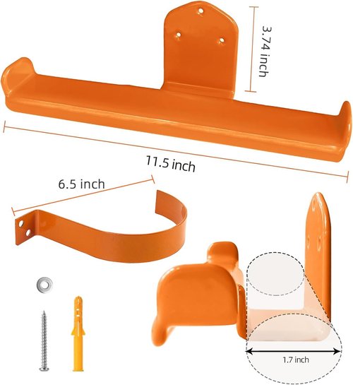 Heavy-Duty Backpack Leaf Blower Hanger - Wall Mount with Tube Hook for Garage Organization