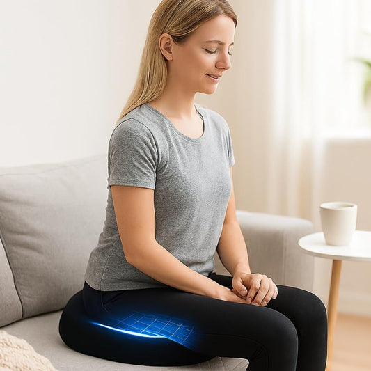 Persacom Donut Pillow Seat Cushion - Memory Foam Seat Chair Cushion for Tailbone Pain Relief, Postpartum Pregnancy and Hemorrhoids Donut Chair Lifting Cushions for Men and Women Home & Office (Black)