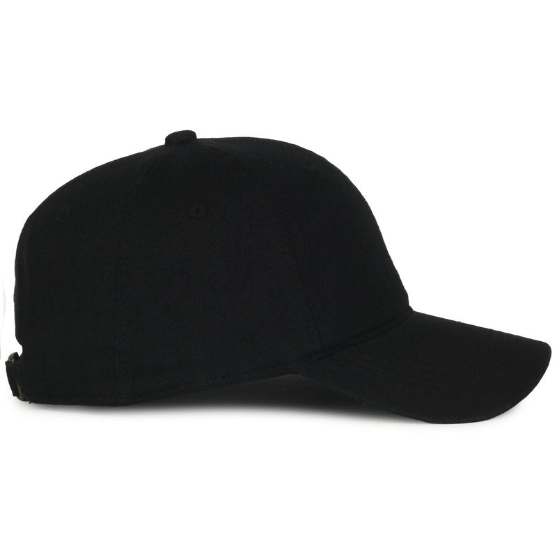Outdoor Cap Blank Baseball Cap – Garment Washed Cotton Dad Hat, Low Profile Unstructured, Adjustable Tuck Strap, Black, One Size
