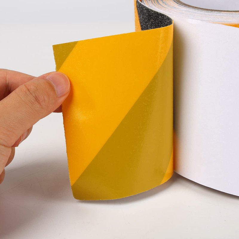 SinoPack Anti Slip Tape Black and Yellow 6in x 40ft, Heavy Duty Grip Tape for Stairs, Ramps, Truck Steps, Floors, Waterproof Non-Slip Traction Tape for Indoor & Outdoor Safety Hazard Warning