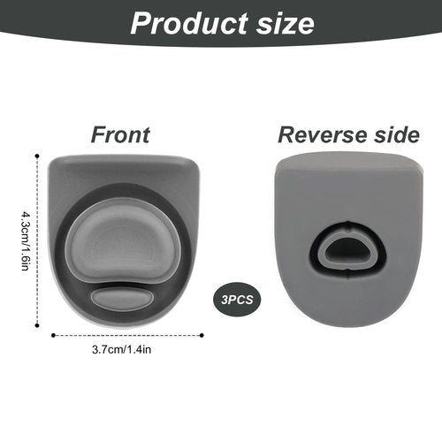 3pcs Replacement Stopper Compatible with Owala FreeSip 24oz 32oz, BPA-Free Silicone Water Bottle Lid Gaskets Replacement for 19/24/32/40oz Bottle Mouth Cap Stopper Seal Parts Accessories (Grey)